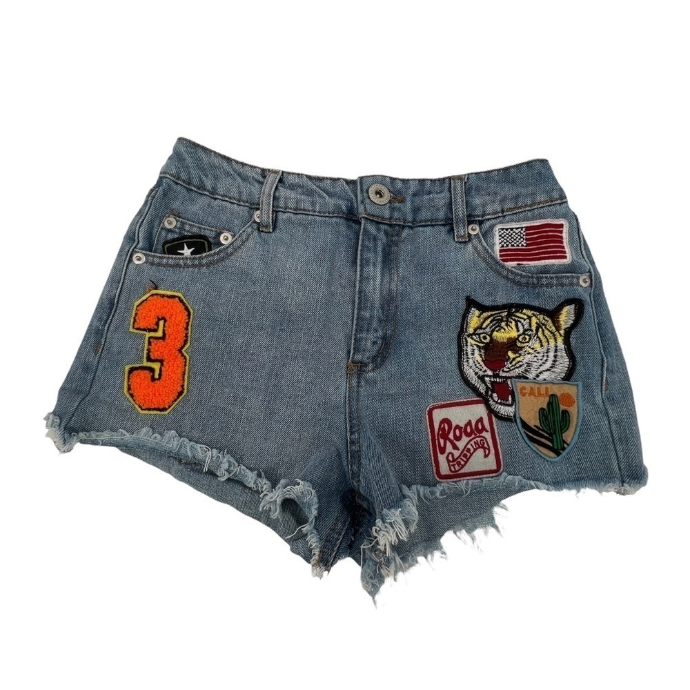 Highway Jeans Cut Off Patched Jean Shorts Size 1 Women’s